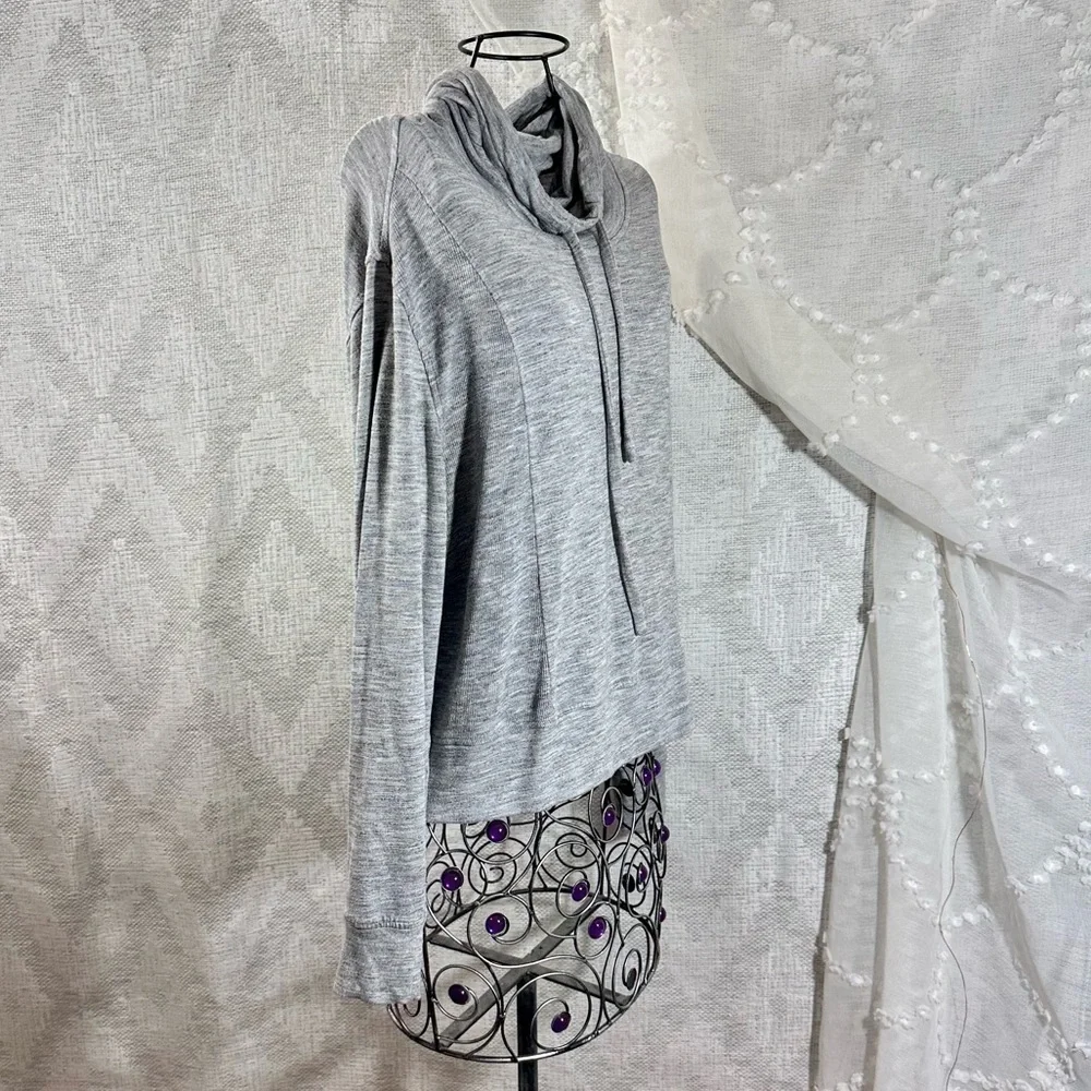 Athleta knit grey coaster lux cowl neck sweater size S